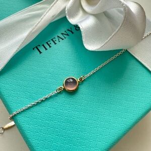 New Tiffany Co Sterling Sliver Color By The Yard Purple Chalcedony Bracelet 7 in